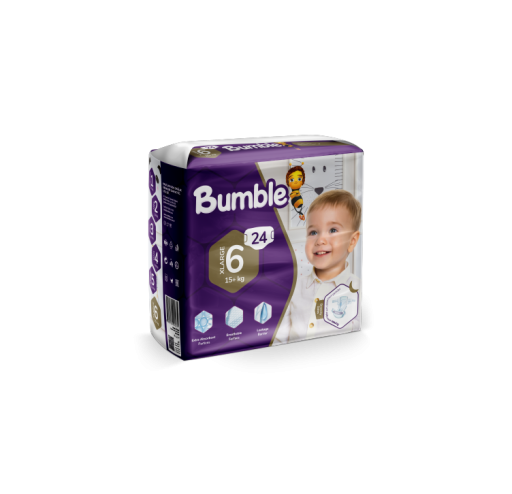 BUMBLE 6 NUMARA XL BEBEK BEZİ TWİN PAKET (15+) KG 24 ADET